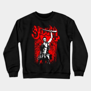 Groovy Metal Boomstick Retro 80's Horror Rock Metal Band Parody For Horror Fans Crewneck Sweatshirt